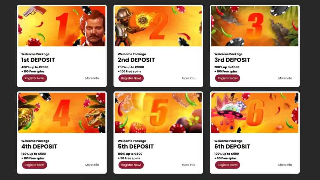 Spicy Jackpots promotions